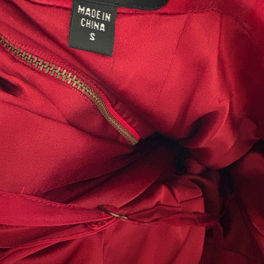 bebe Red Ruched Spaghetti-Strap Mini Dress - Picture 2 of 13